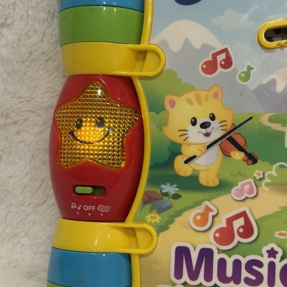 VTech Musical Rhymes Book Baby & Toddler Toy Educational Learning Red 6-36 Mo EC